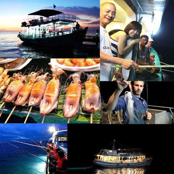 Tour Câu Mực Đêm Phú Quốc & Ngắm Hoàng Hôn Trên Tàu