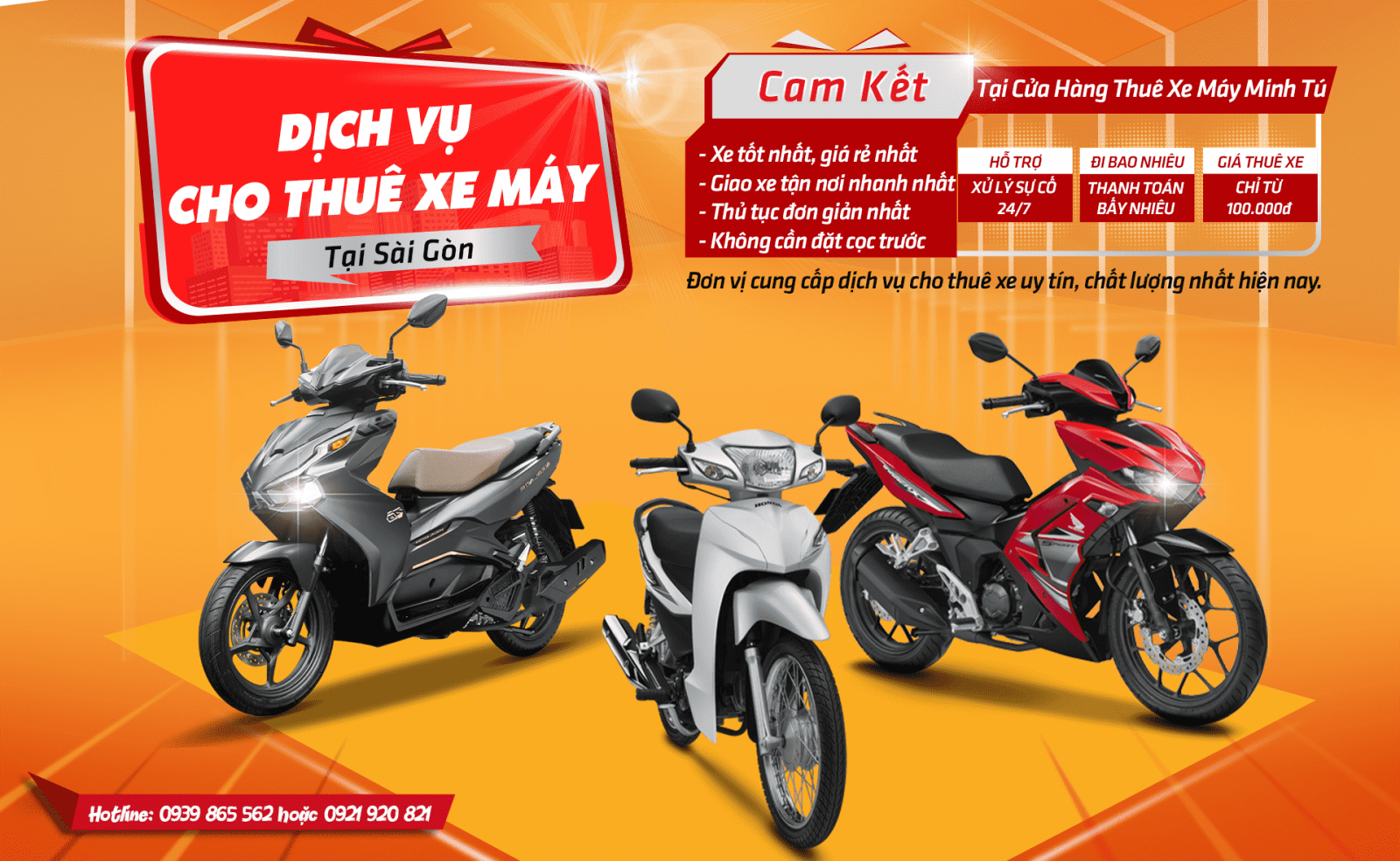 Giá thuê xe máy một ngày ở Thành phố Hồ Chí Minh là bao nhiêu?