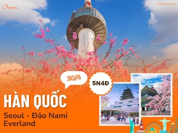 Tour du lịch Hàn Quốc 5N4D - Lễ 30 - 4 - SEOUL- Đảo Nami - Everland - Hero Painting Show