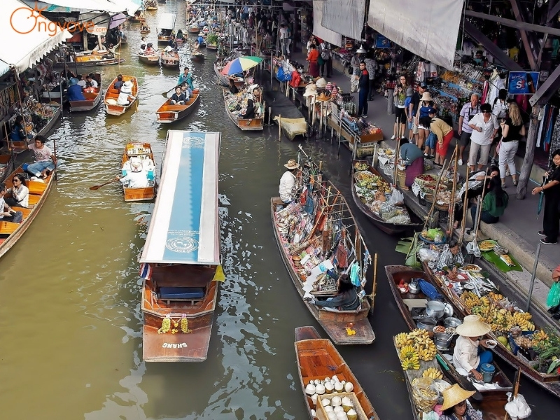 Chợ nổi Damnoen Saduak Thái Lan