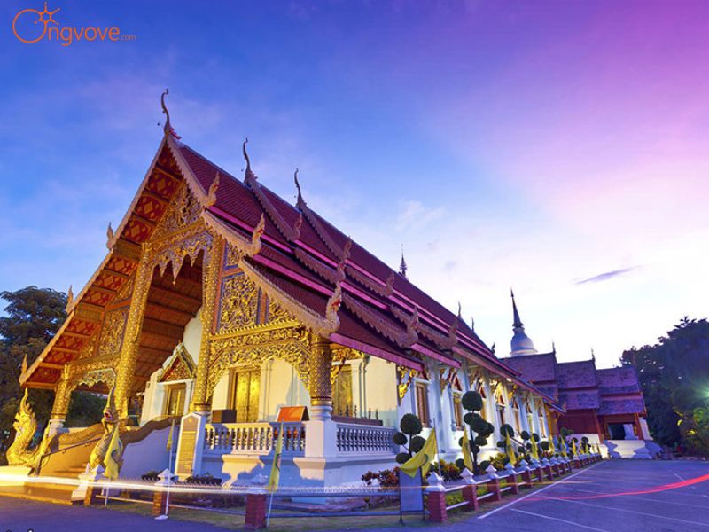 chùa Wat Phra Singh ở Chiang Mai Thái Lan