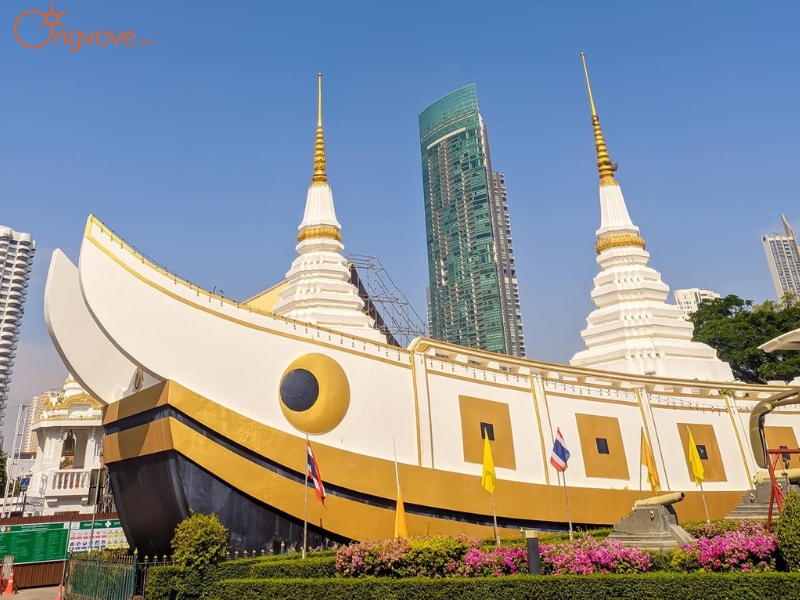 Chùa thuyền Wat Yannawa Bangkok Thái Lan có điều gì thú vị