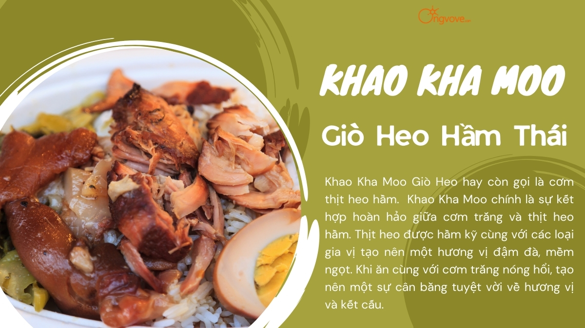 Khao Kha Moo Giò Heo Hầm Thái - Tinh hoa ẩm thực Thái Lan