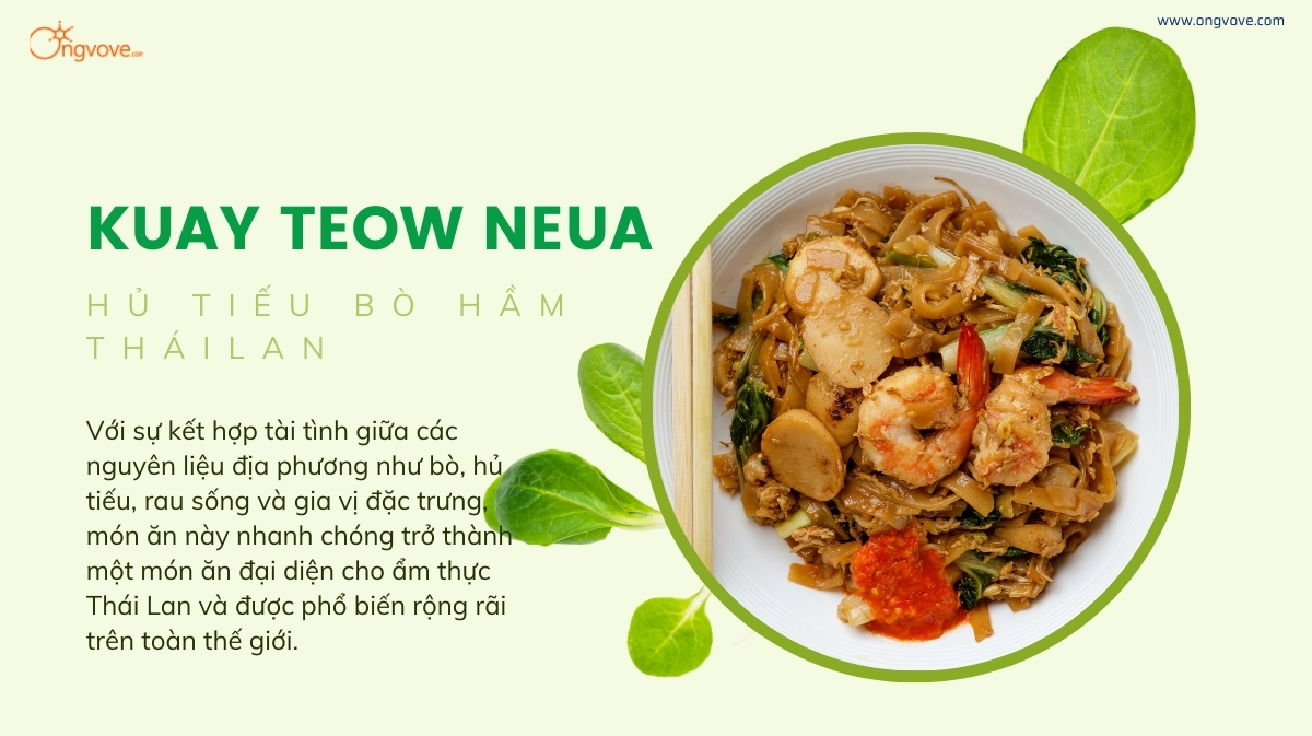 Hương vị Thái Lan đậm đà trong tô Kuay Teow Neua Hủ Tiếu Bò Hầm Thái