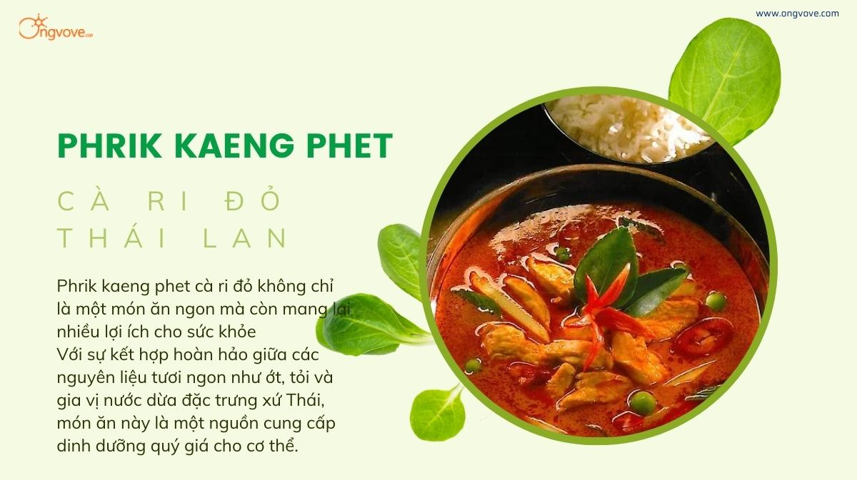 Phrik Kaeng Phet Cà Ri Đỏ Thái Lan - Món ăn đặc trưng của ẩm thực đường phố Thái Lan