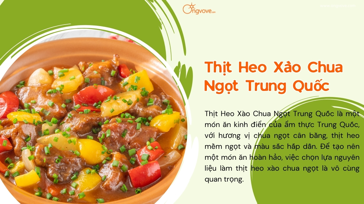 Thịt Heo Xào Chua Ngọt Trung Quốc - Món Ăn Đậm Đà