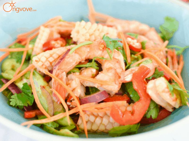 Nguyên liệu Yam talay Salad hải sản cay giàu dinh dưỡng