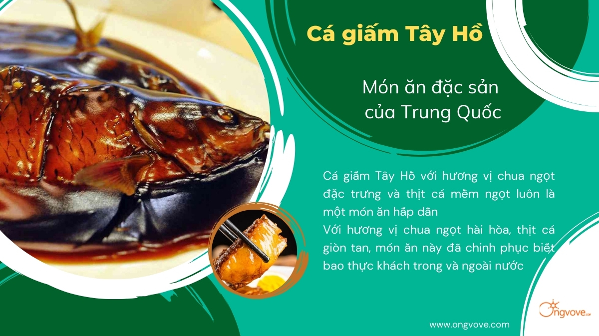 Cá giấm Tây Hồ - Món ăn đặc sản của Trung Quốc