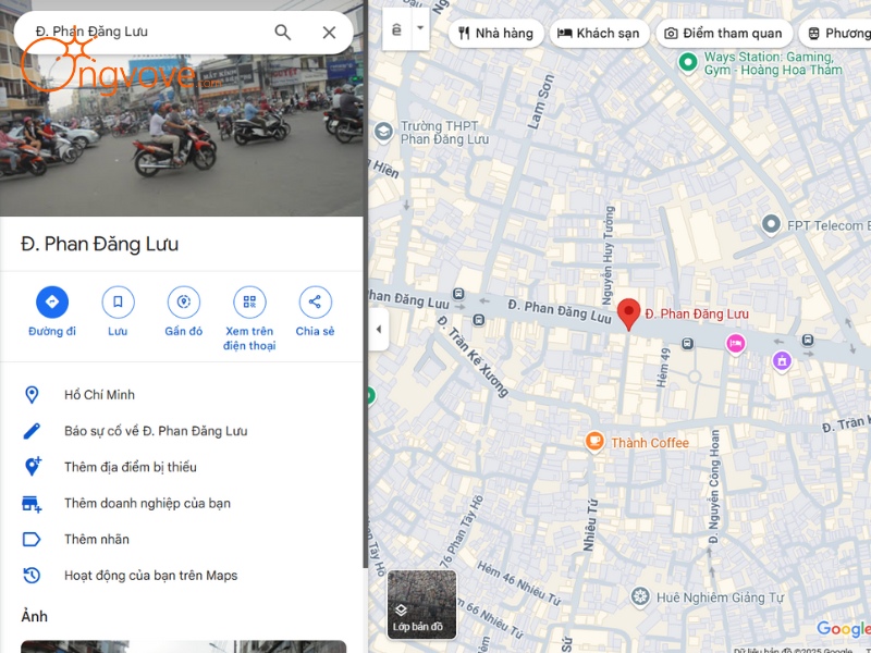 Hướng dẫn đi tới đường Phan Đăng Lưu Phú Nhuận