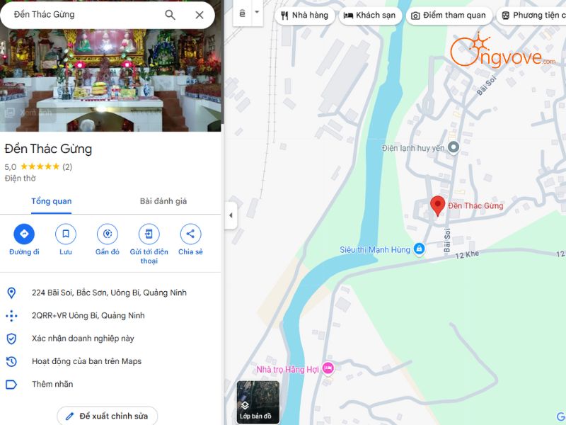 Phương Tiện Di Chuyển Đền Thác Gừng Quảng Ninh