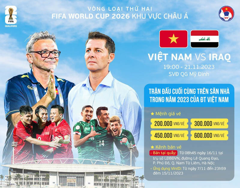 Thông tin bạn cần biết khi mua vé bóng đá Việt Nam