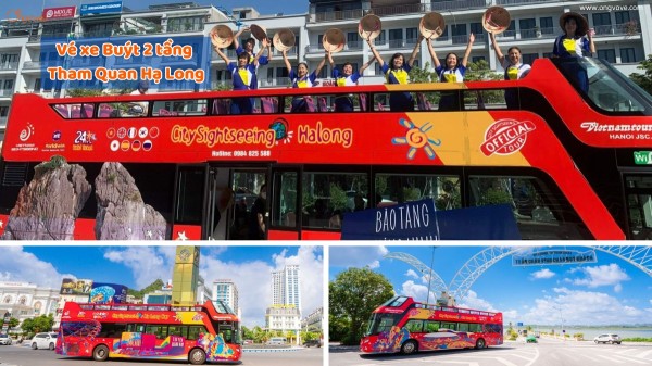 Vé xe Buýt 2 tầng - Hành Trình Tham Quan Vịnh Hạ Long
